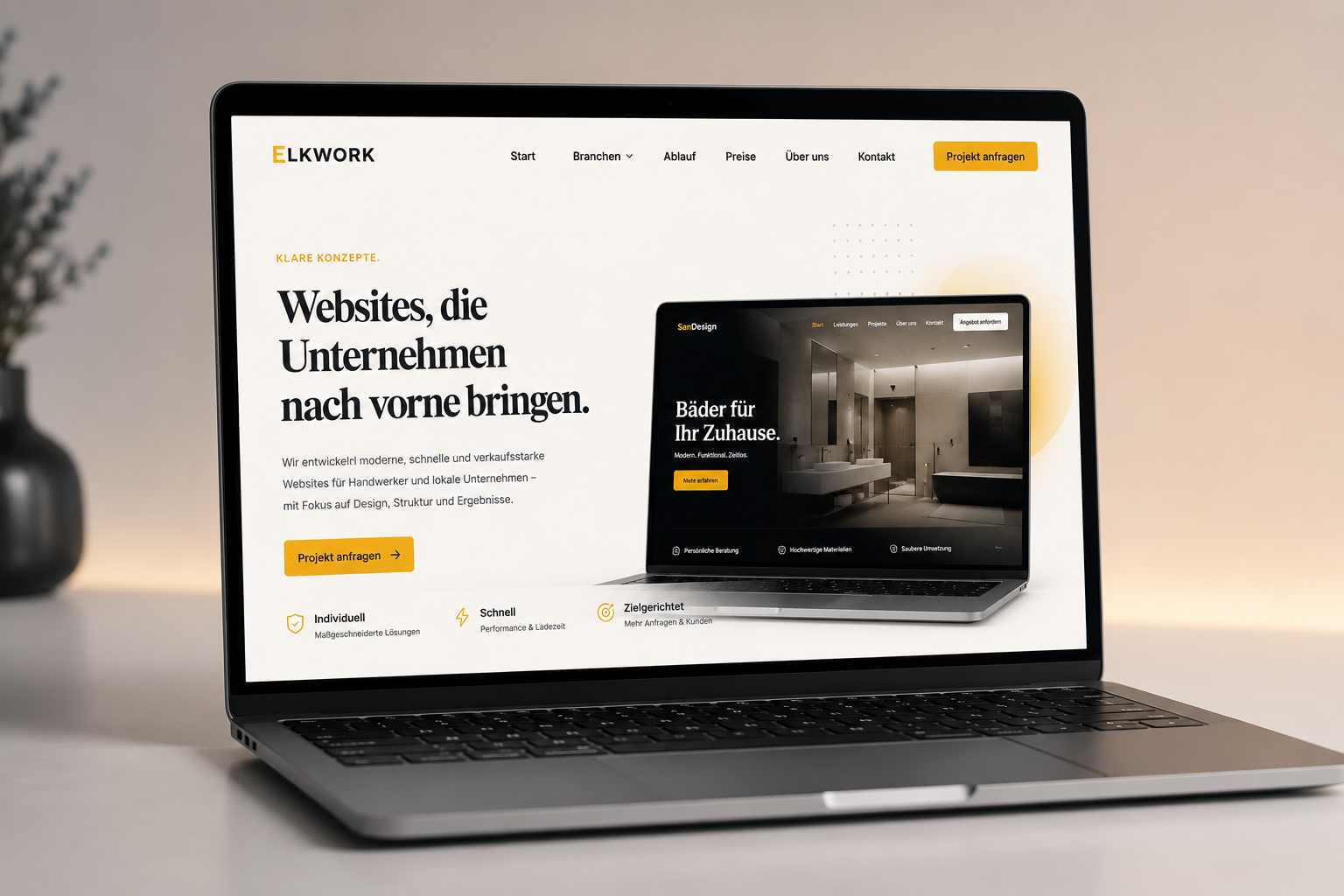 Elkwork Website-Konzept